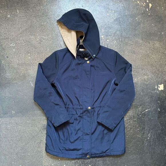 Nautica Hooded Zip Up Jacket Size Small 100% Polyester Preppy Style Blue Color - Picture 1 of 15
